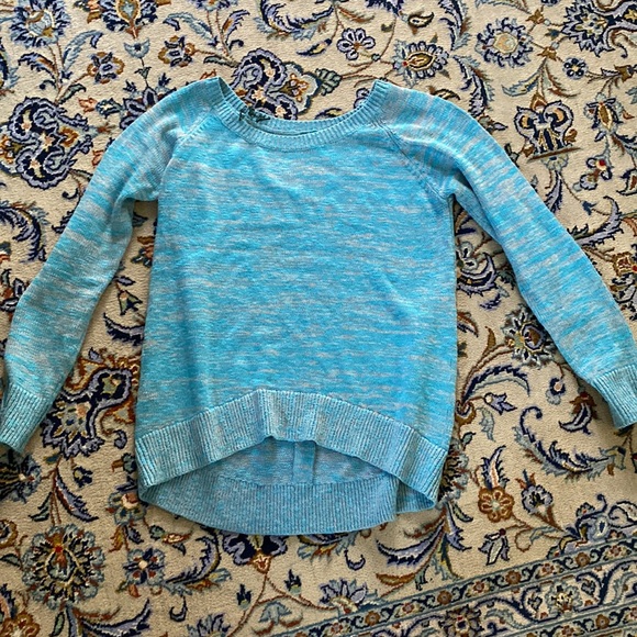 Stylemint knit sweater medium teal and gray - Picture 2 of 3